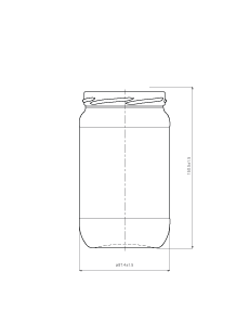 Βάζο γυάλινο μελιού 720ml